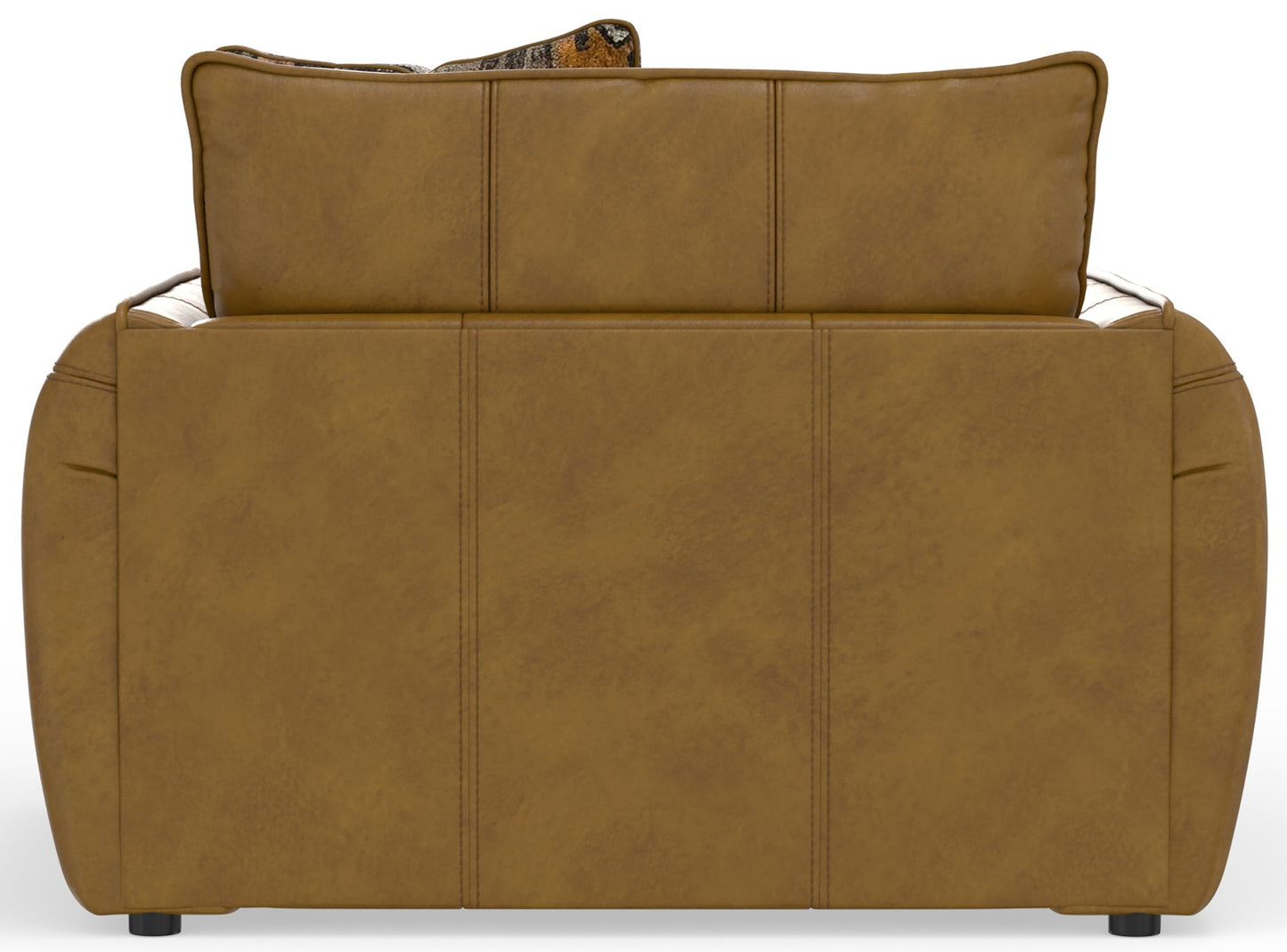 Corvara - Top Grain Italian Leather Match Chair & 1/2 - Caramel - Hornell Furniture Outlet