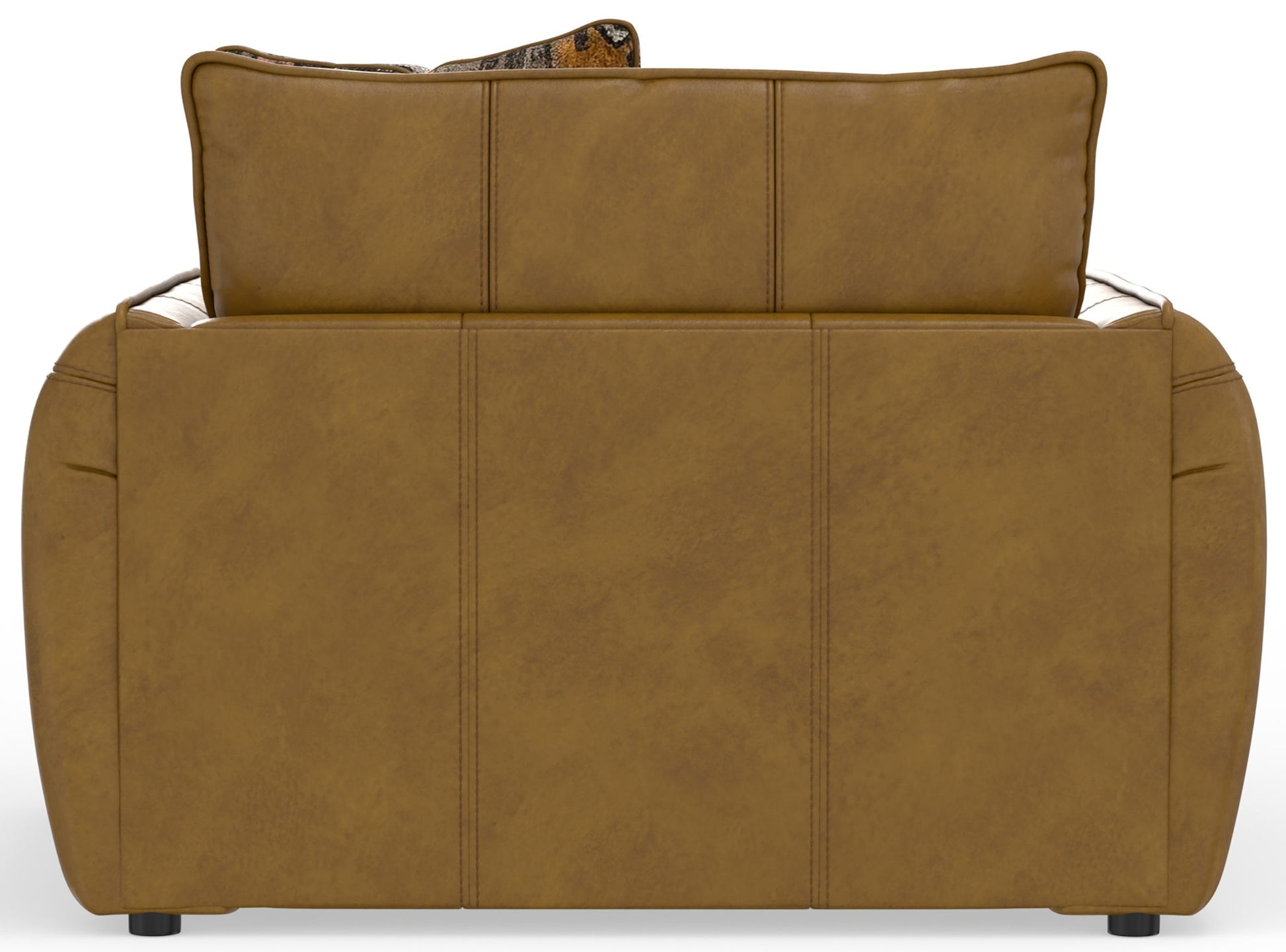 Corvara - Top Grain Italian Leather Match Chair & 1/2 - Caramel - Hornell Furniture Outlet