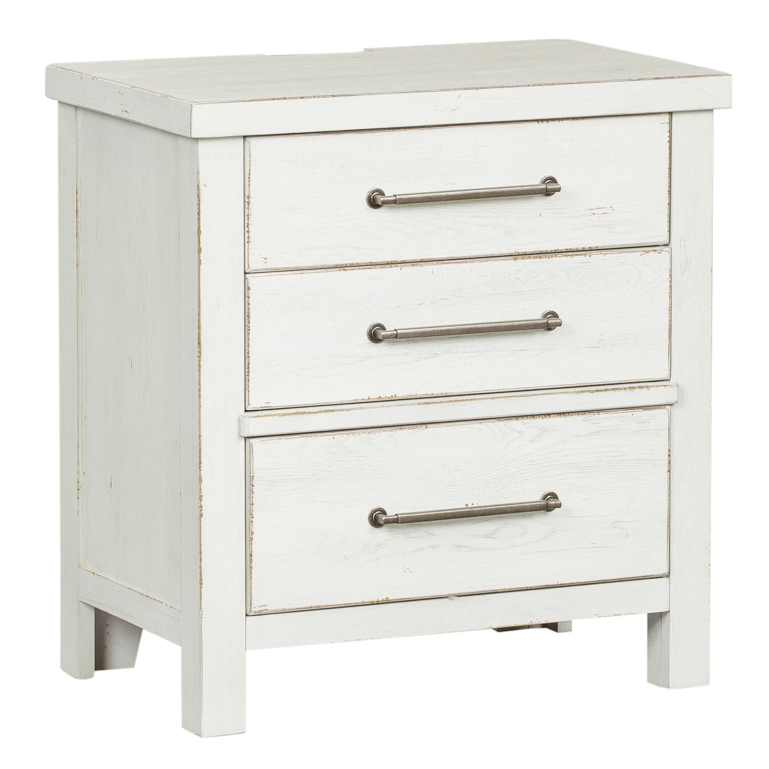 Modern Farmhouse - 3 Drawer Night Stand - Hornell Furniture Outlet