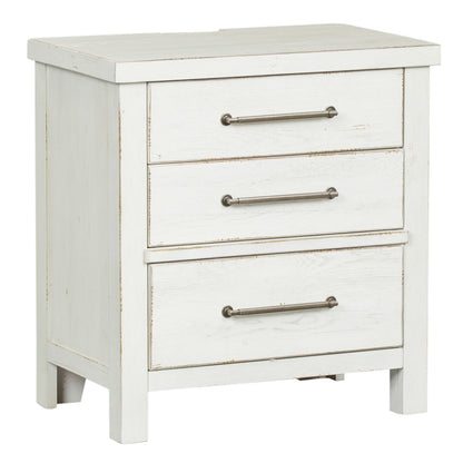 Modern Farmhouse - 3 Drawer Night Stand - Hornell Furniture Outlet