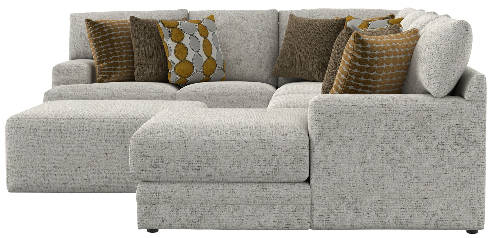 Tori - Sectional With Comfort Coil Seating, Cocktail Ottoman And Accent Pillows Included - Hornell Furniture Outlet
