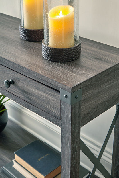 Freedan - Grayish Brown - Console Sofa Table - Hornell Furniture Outlet