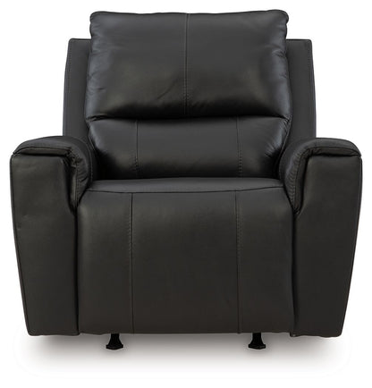 Glossmore - Black - Rocker Recliner - Hornell Furniture Outlet