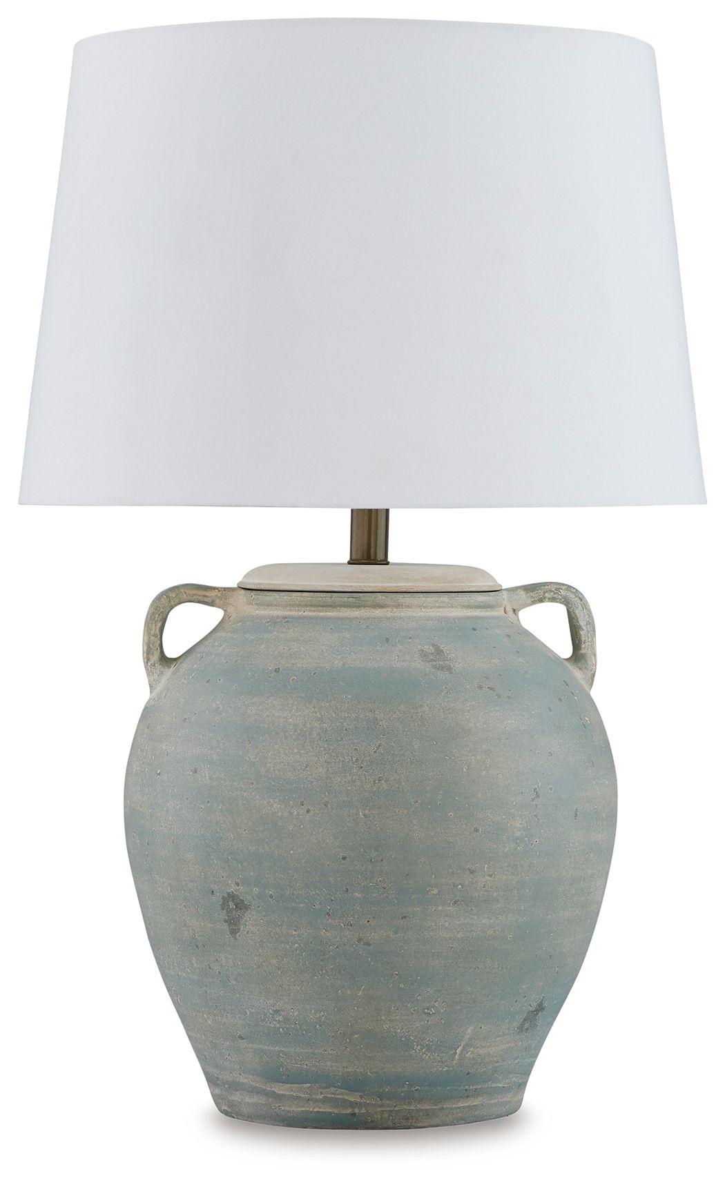 Shawburg - Antique Green - Terracotta Table Lamp - Hornell Furniture Outlet