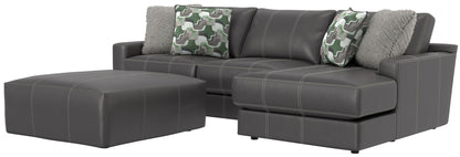 Minori - Italian Leather Sofa / Chaise And Cocktail Ottoman - Hornell Furniture Outlet