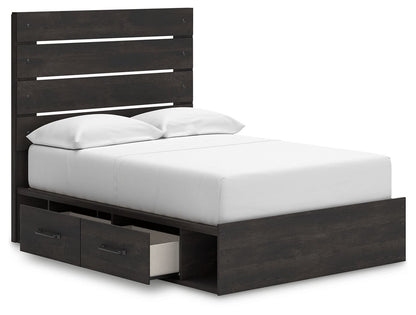 Hollivern - Panel Bed With Storage - Hornell Furniture Outlet