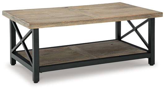 Bristenfort - Brown / Black - Rectangular Cocktail Table - Hornell Furniture Outlet