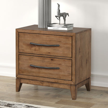 Shaker Lakes - Nightstand With Charging Station - Brown - Hornell Furniture Outlet