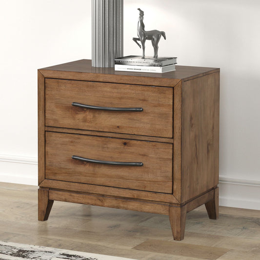 Shaker Lakes - Nightstand With Charging Station - Brown - Hornell Furniture Outlet