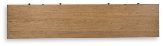 Sharlance - Light Brown - XL TV Stand With Fireplace Option - Hornell Furniture Outlet