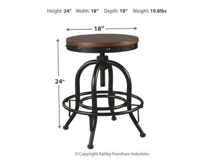 Valebeck - Swivel Barstool (Set of 2) - Hornell Furniture Outlet