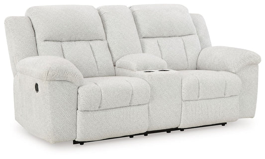 Frohn - Dbl Reclining Loveseat With Console - Hornell Furniture Outlet