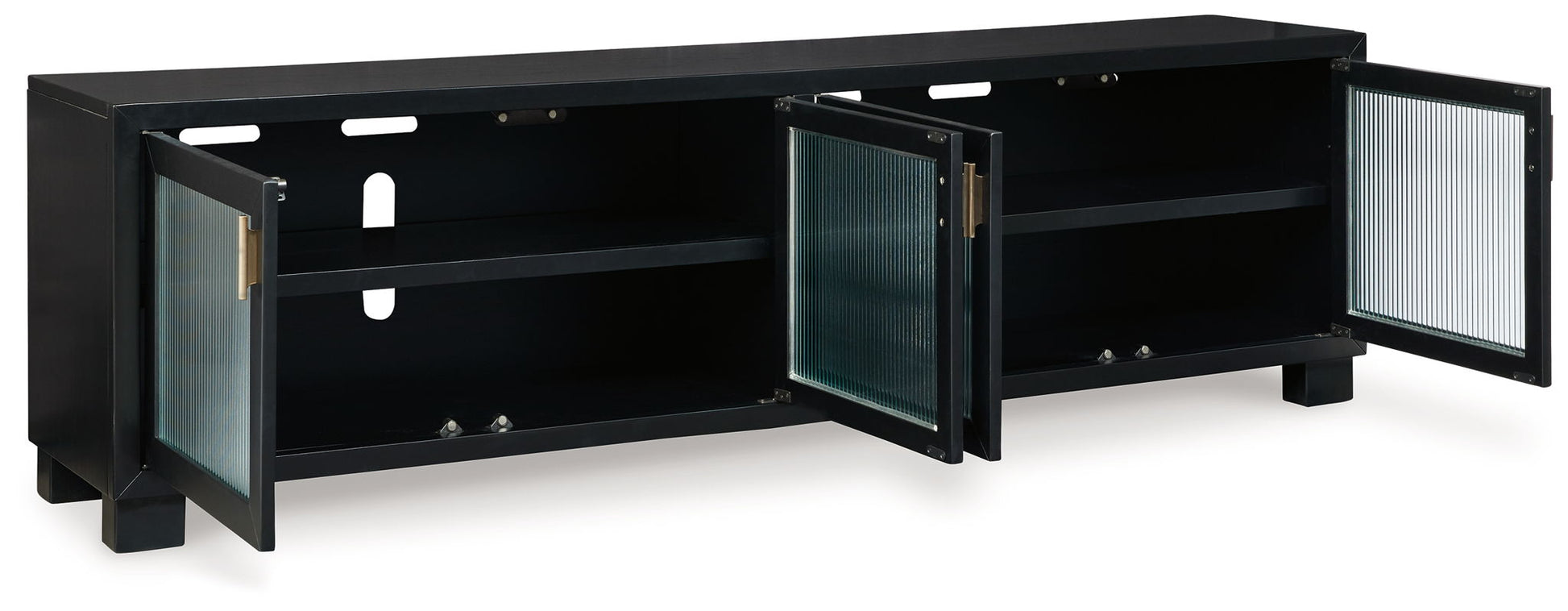 Winbardi - Black - Extra Large TV Stand - Hornell Furniture Outlet