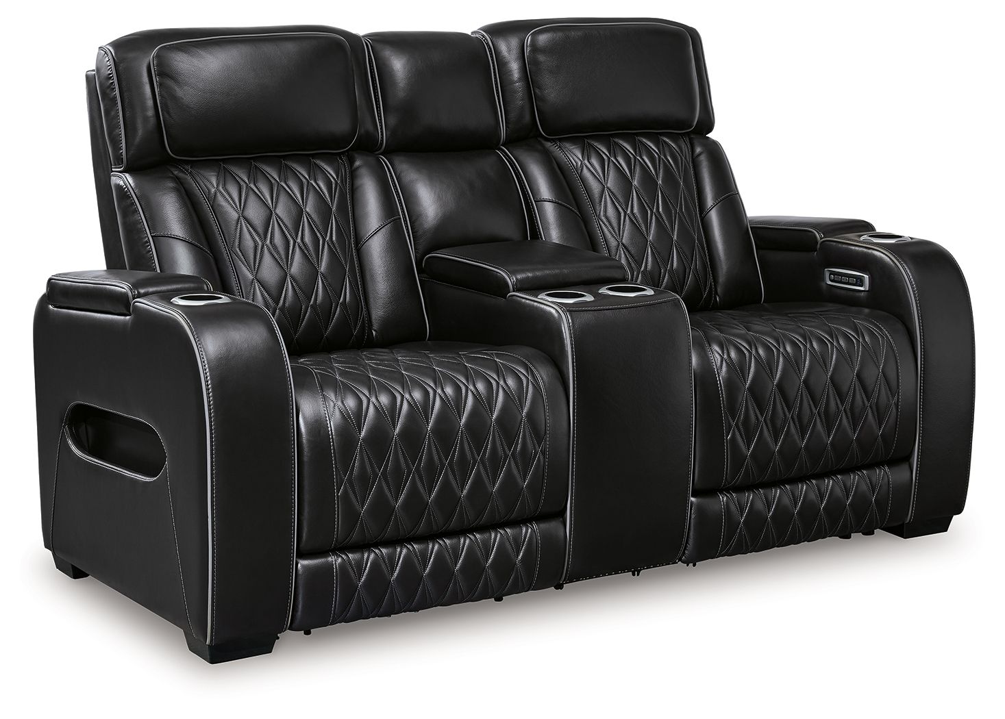 Boyington - Black - 2 Pc. - Power Reclining Sofa And Loveseat - Hornell Furniture Outlet
