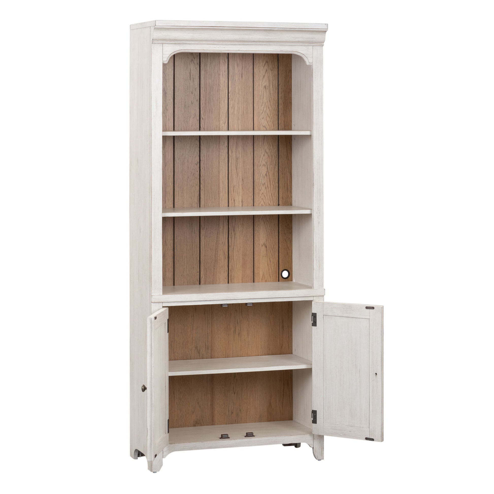 Farmhouse Reimagined - Bookcase - White - Hornell Furniture Outlet