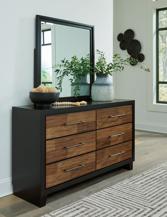 Kraeburn - Brown / Black - Dresser And Mirror - Hornell Furniture Outlet