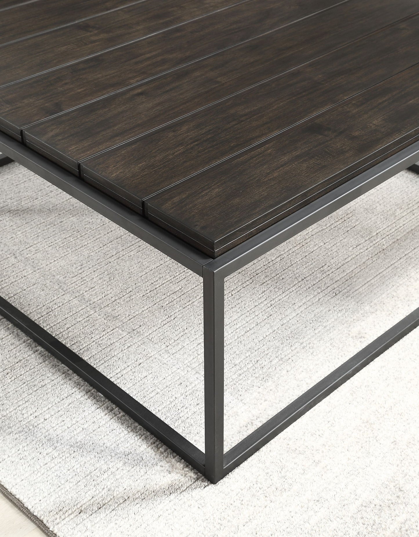 Tekoa - Coffee Table - Dark Brown - Hornell Furniture Outlet