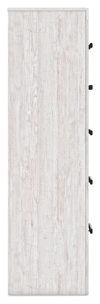 Cayboni - Whitewash - Five Drawer Chest - Hornell Furniture Outlet