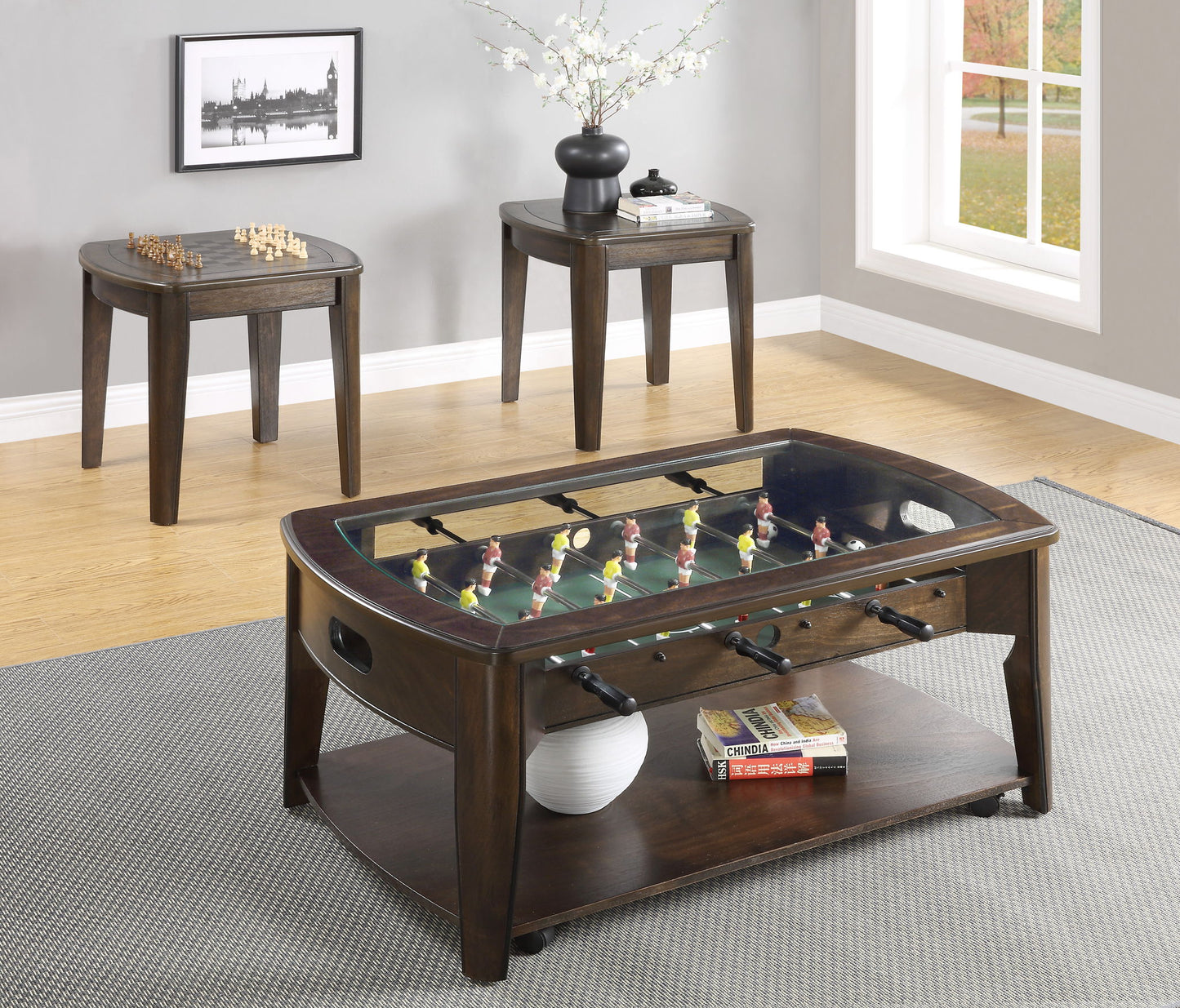 Diletta - Foosball Cocktail Table - Brown - Hornell Furniture Outlet