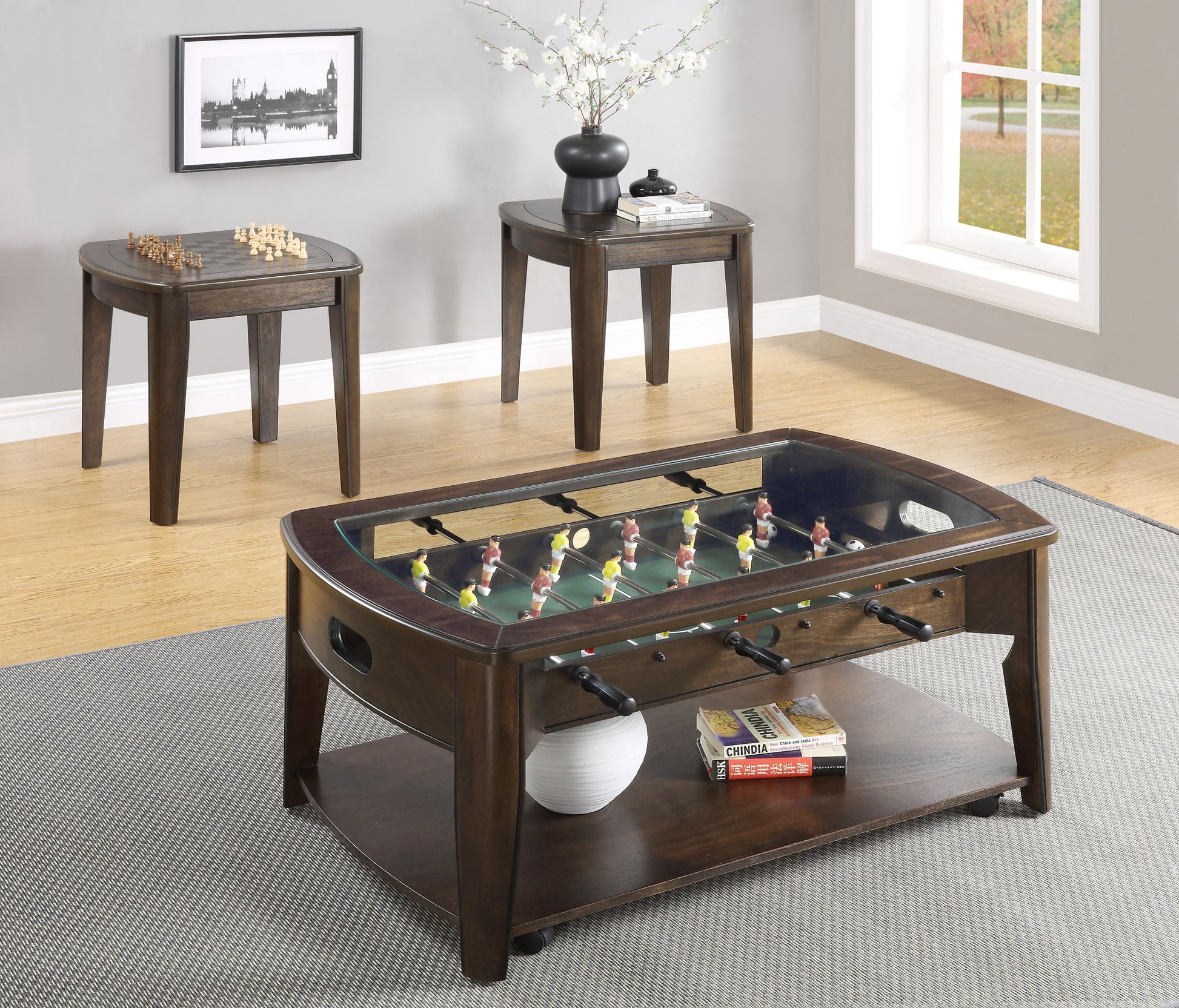 Diletta - Foosball Cocktail Table - Brown - Hornell Furniture Outlet
