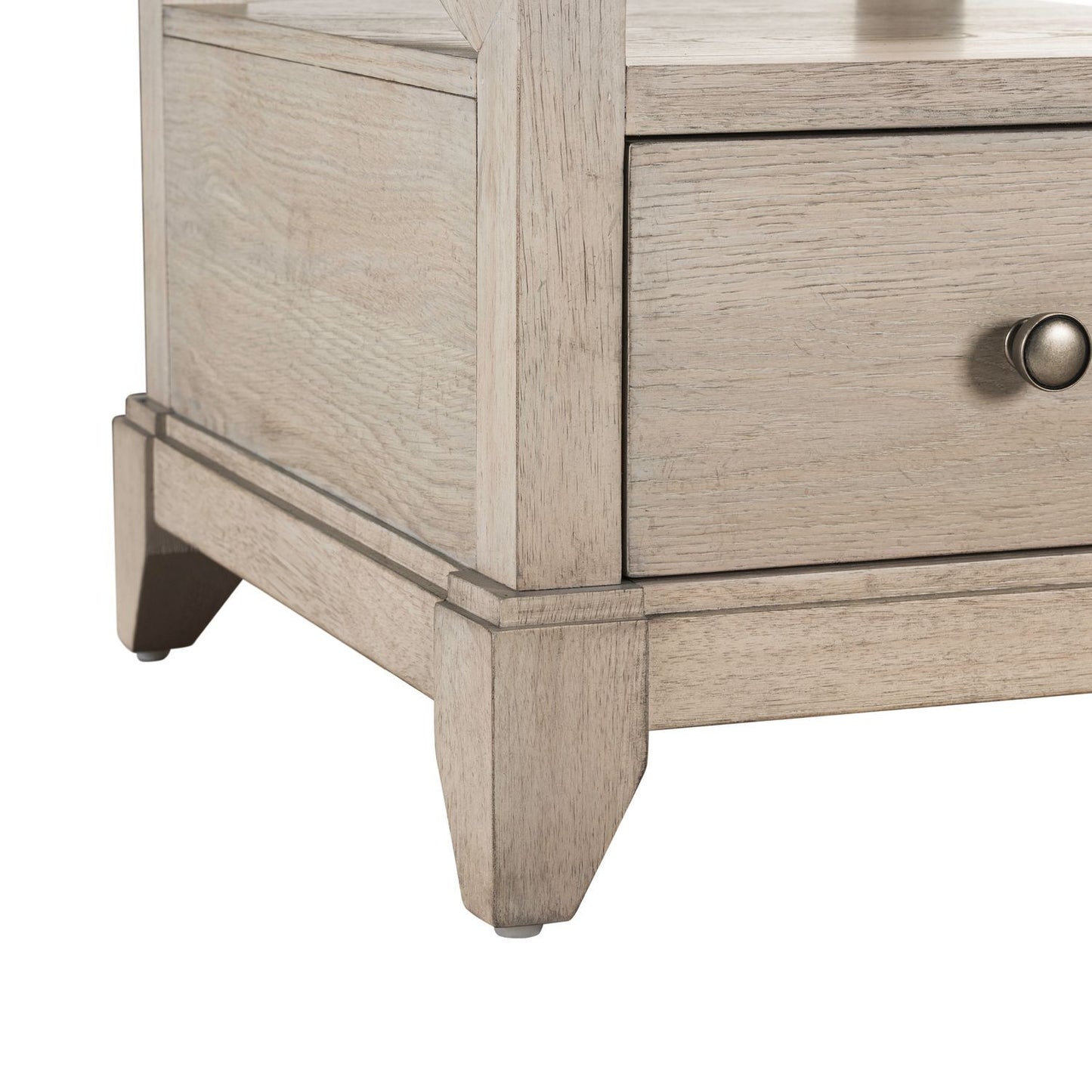 New Haven - Chairside Table - Sanctuary White - Hornell Furniture Outlet