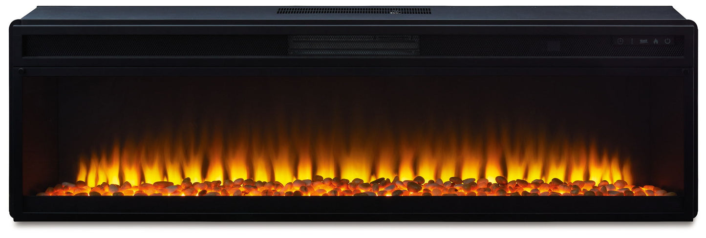 Entertainment Accessories - Black - Wide Fireplace Insert - Hornell Furniture Outlet
