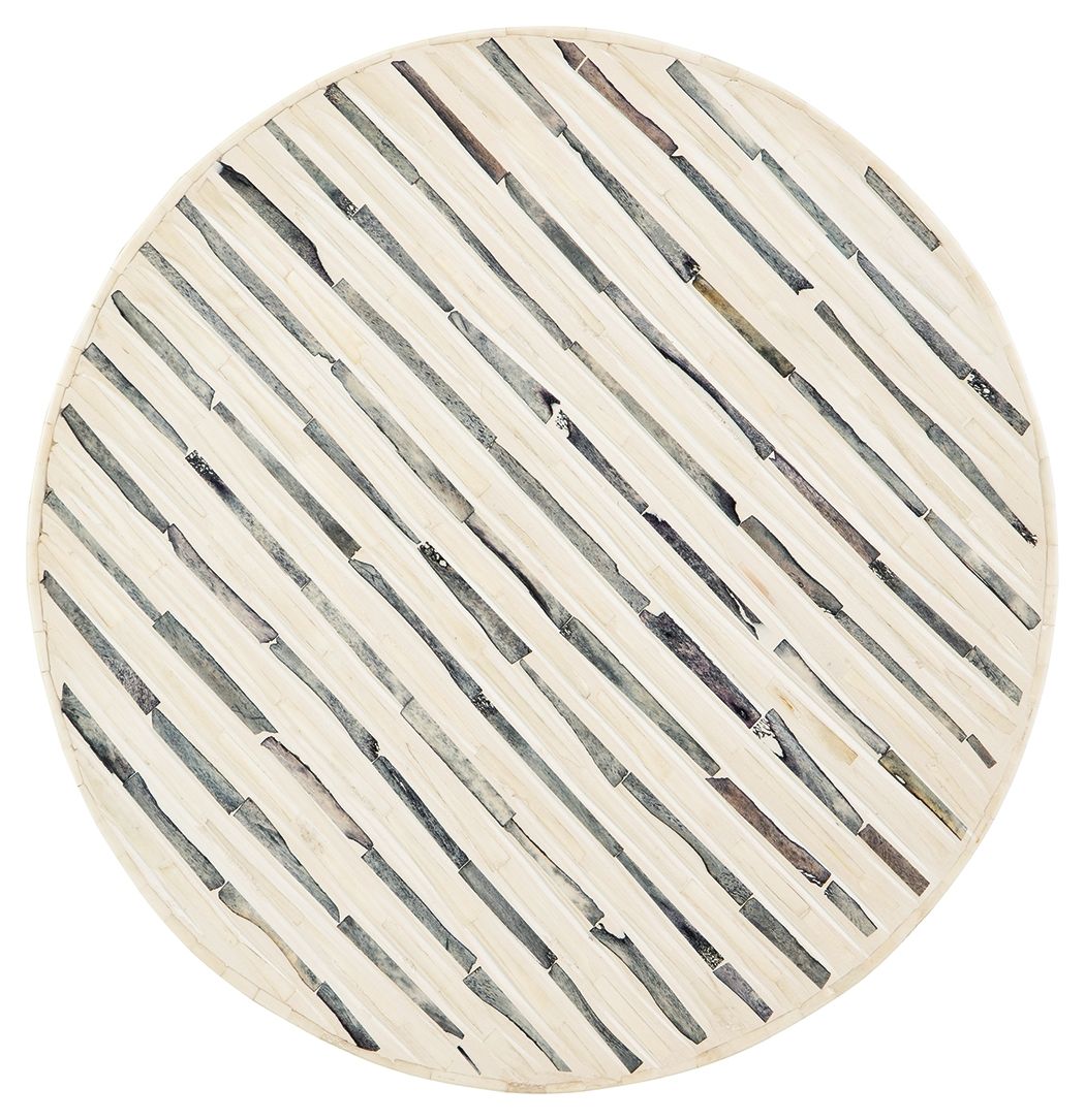 Crewridge - Black / Cream - Accent Table - Hornell Furniture Outlet