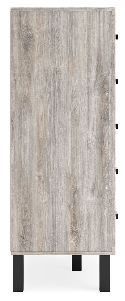 Vessalli - Black / Gray - Five Drawer Wide Chest - Hornell Furniture Outlet