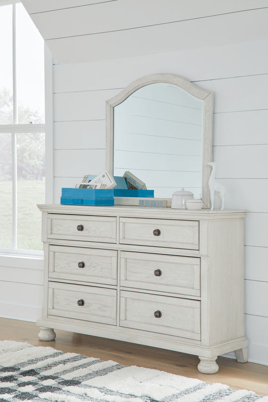Robbinsdale - Antique White - Dresser, Mirror - Youth - Hornell Furniture Outlet