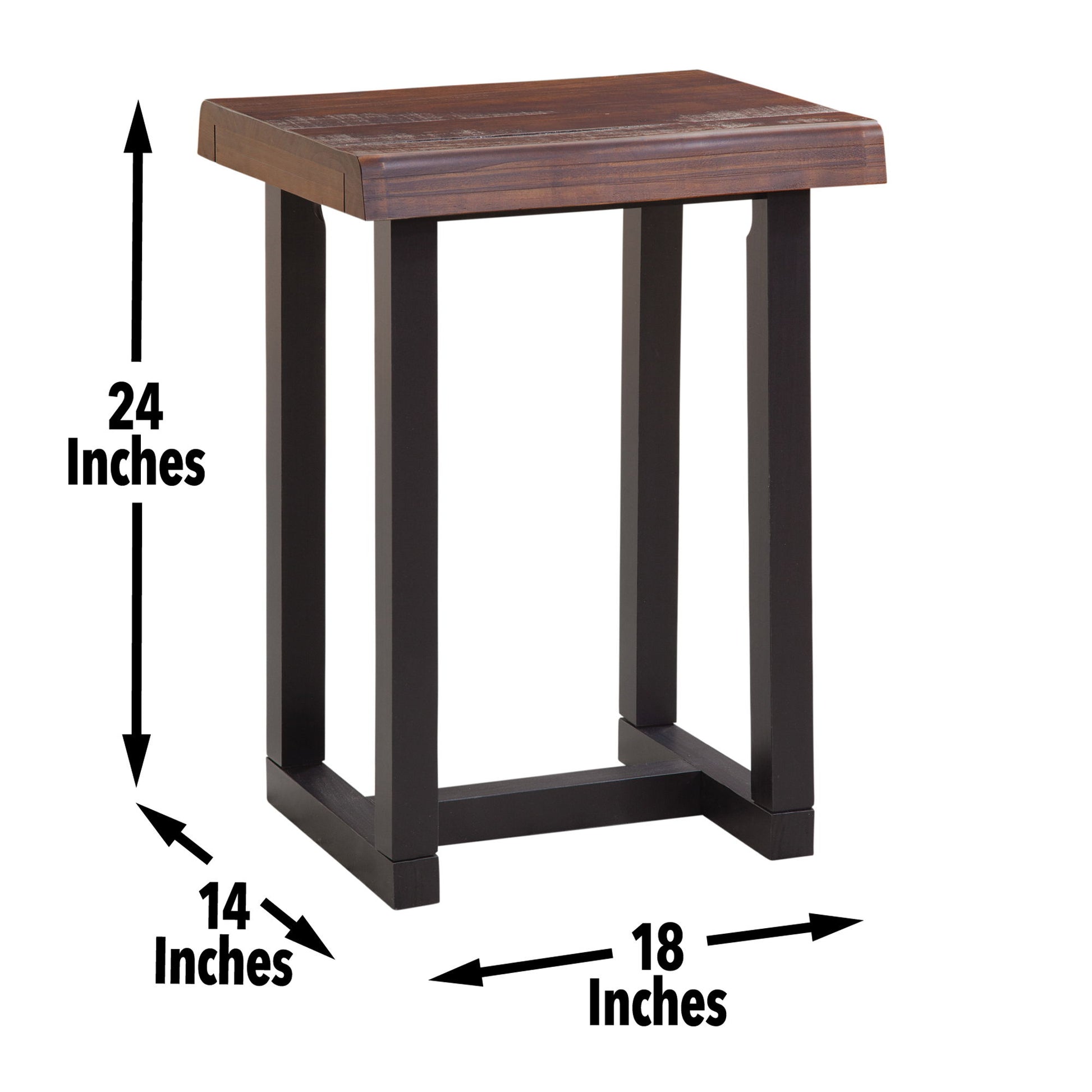 Jennings - Live Edge Stool (Set of 2) - Brown - Hornell Furniture Outlet
