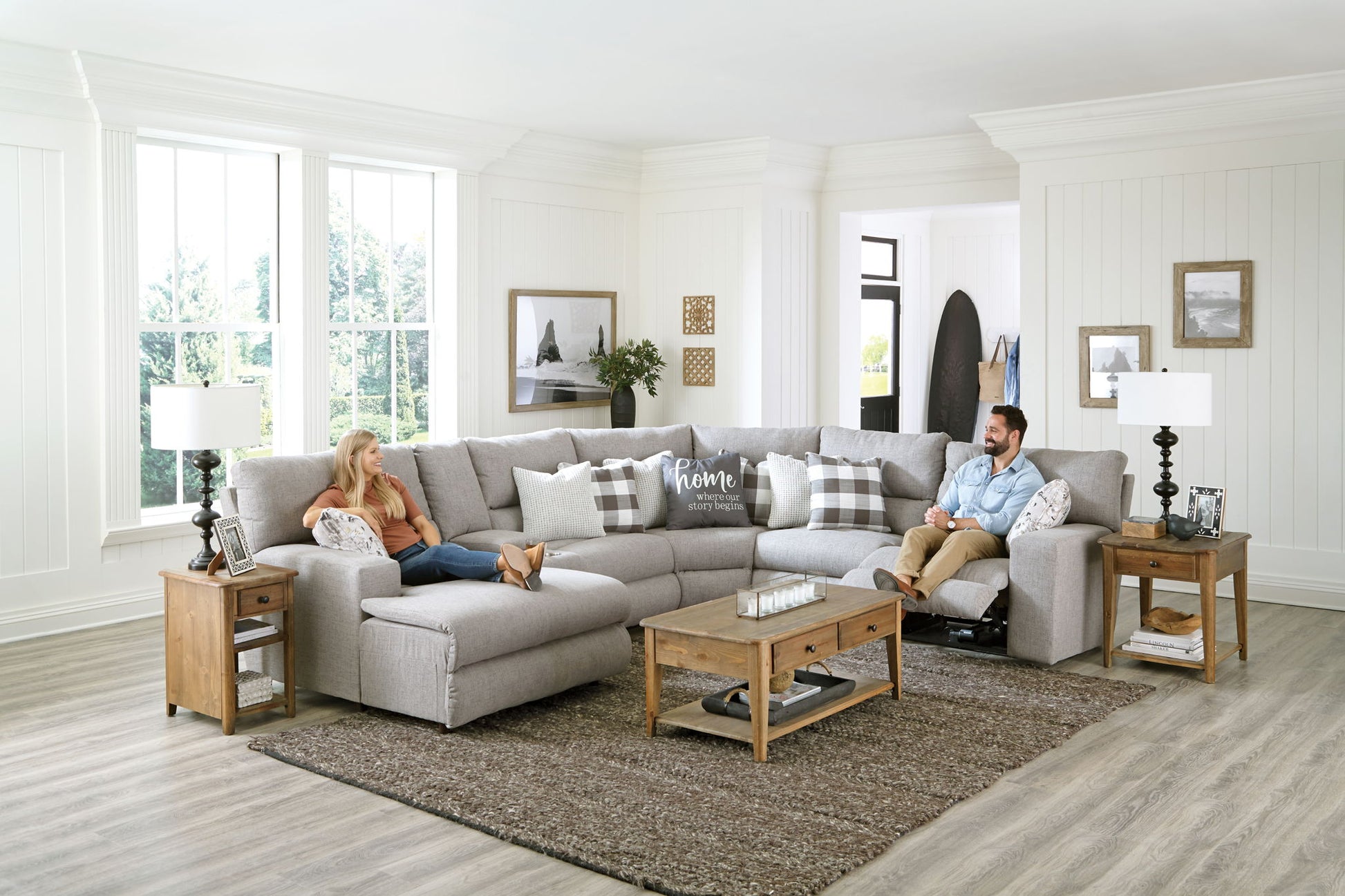 Rockport - Reclining Sectional - Hornell Furniture Outlet