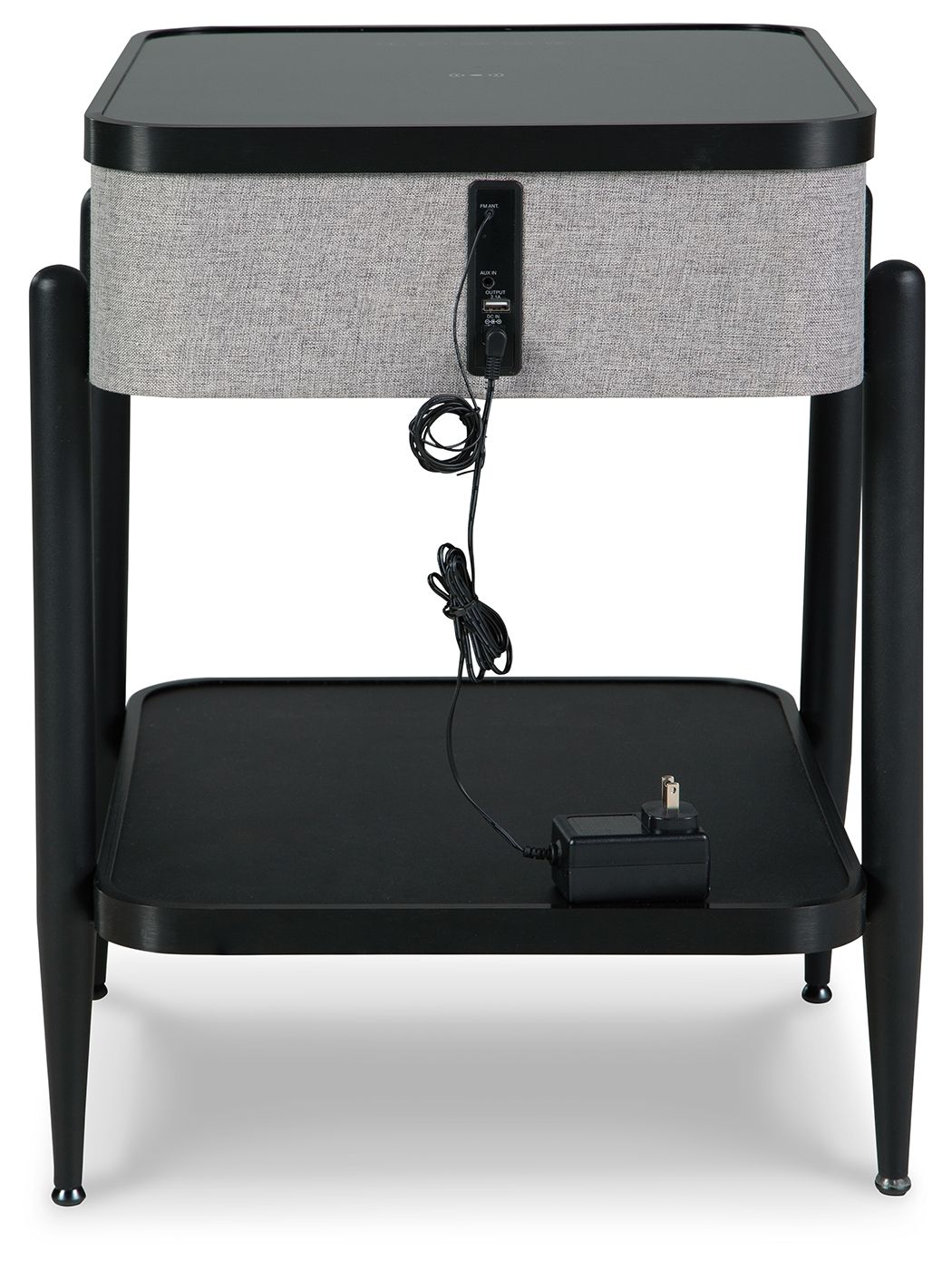 Jorvalee - Gray / Black - Accent Table with Speaker - Hornell Furniture Outlet
