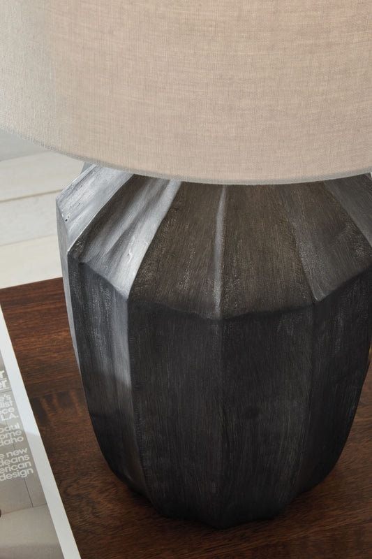 Jilton - Black - Poly Table Lamp - Hornell Furniture Outlet