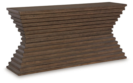 Hannodream - Warm Brown - Sofa Table - Hornell Furniture Outlet