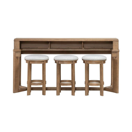 Ballentine - 4 Piece Bar Set - Brown - Hornell Furniture Outlet