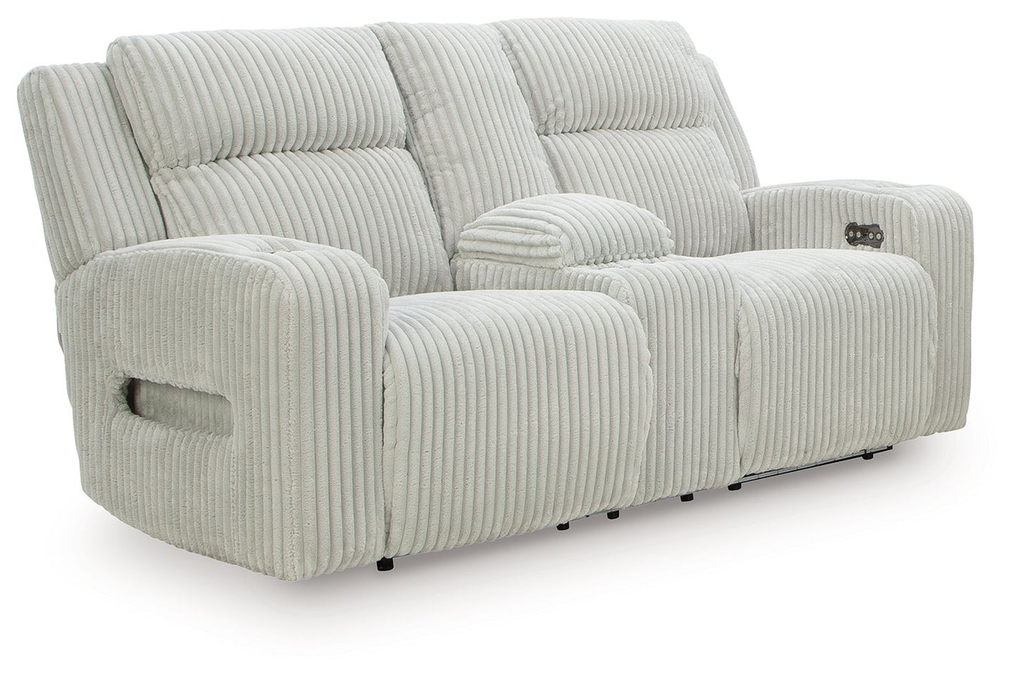 Forest Lake - Power Reclining Loveseat With Console / Adj Headrest - Hornell Furniture Outlet