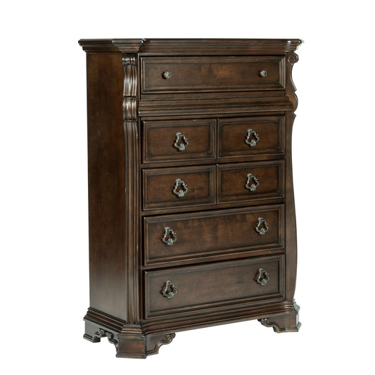 Arbor Place - 6 Drawer Chest - Dark Brown - Hornell Furniture Outlet