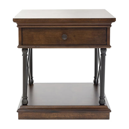 Tribeca - Drawer End Table - Dark Brown - Hornell Furniture Outlet
