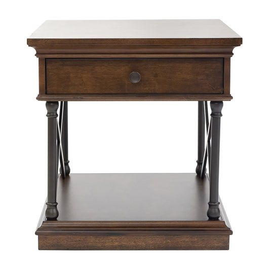 Tribeca - Drawer End Table - Dark Brown - Hornell Furniture Outlet