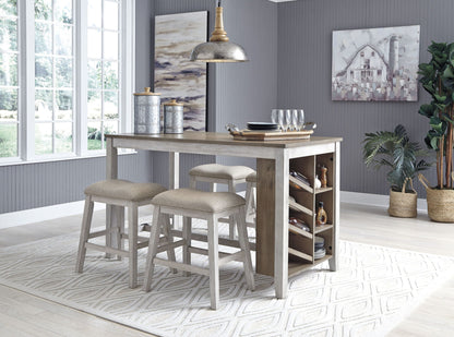 Skempton - Rectangular Counter Table With Storage Set - Hornell Furniture Outlet