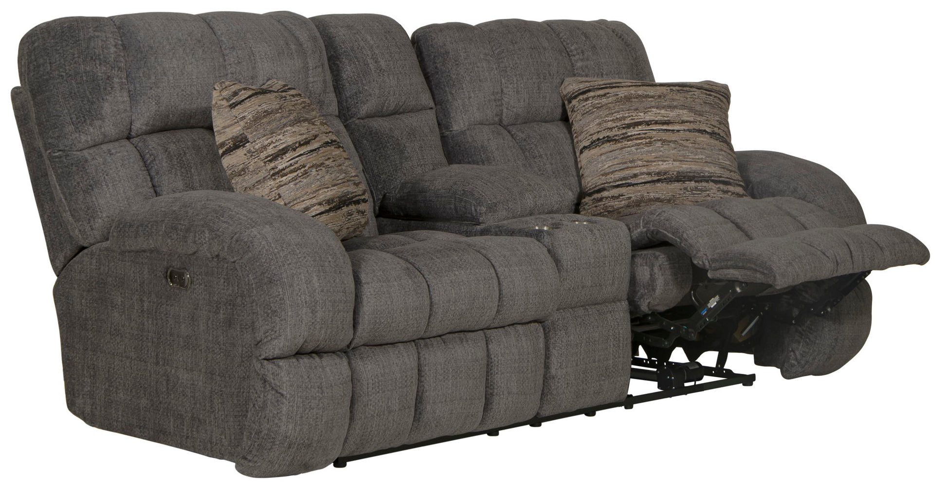 Ashland - Power Lay Flat Reclining Console Loveseat - Hornell Furniture Outlet