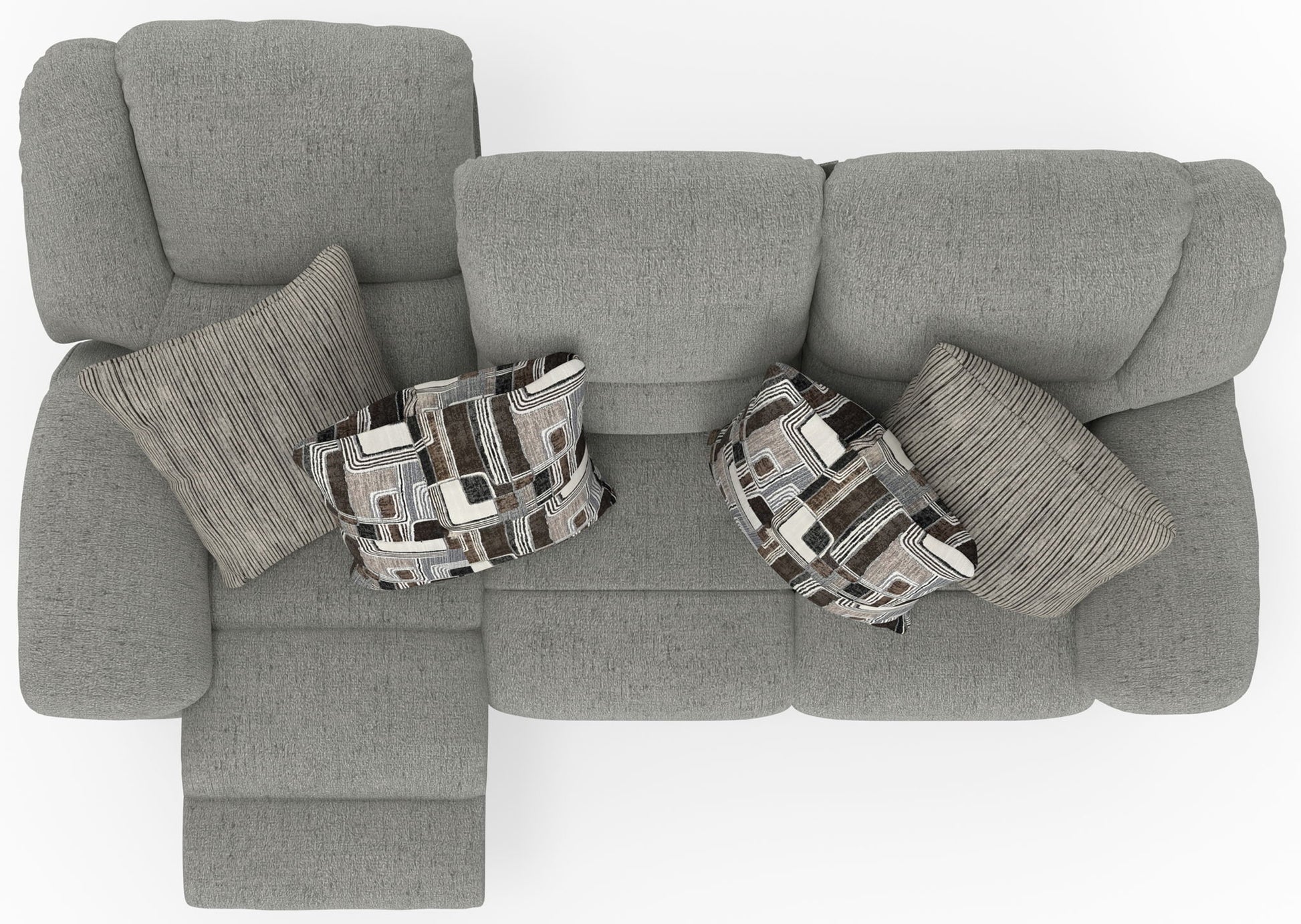 Trifecta - Sofa With 3 Recliners and Drop Down Table - Hornell Furniture Outlet