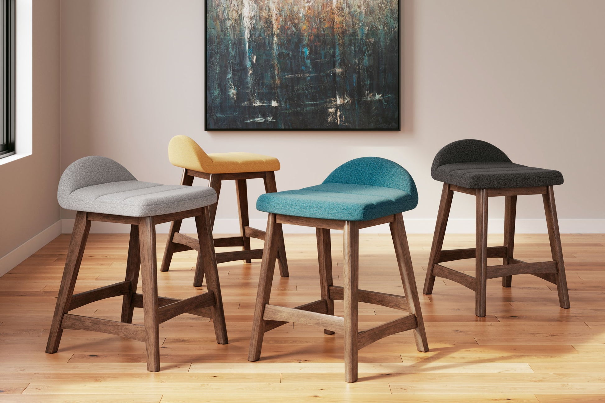Lyncott - Upholstered Barstool (Set of 2) - Hornell Furniture Outlet
