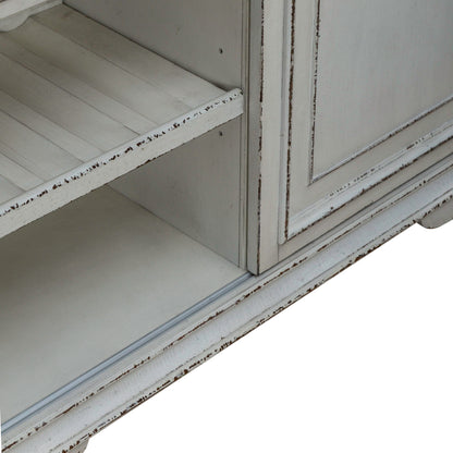 Magnolia Manor - Bar Cart - White - Hornell Furniture Outlet