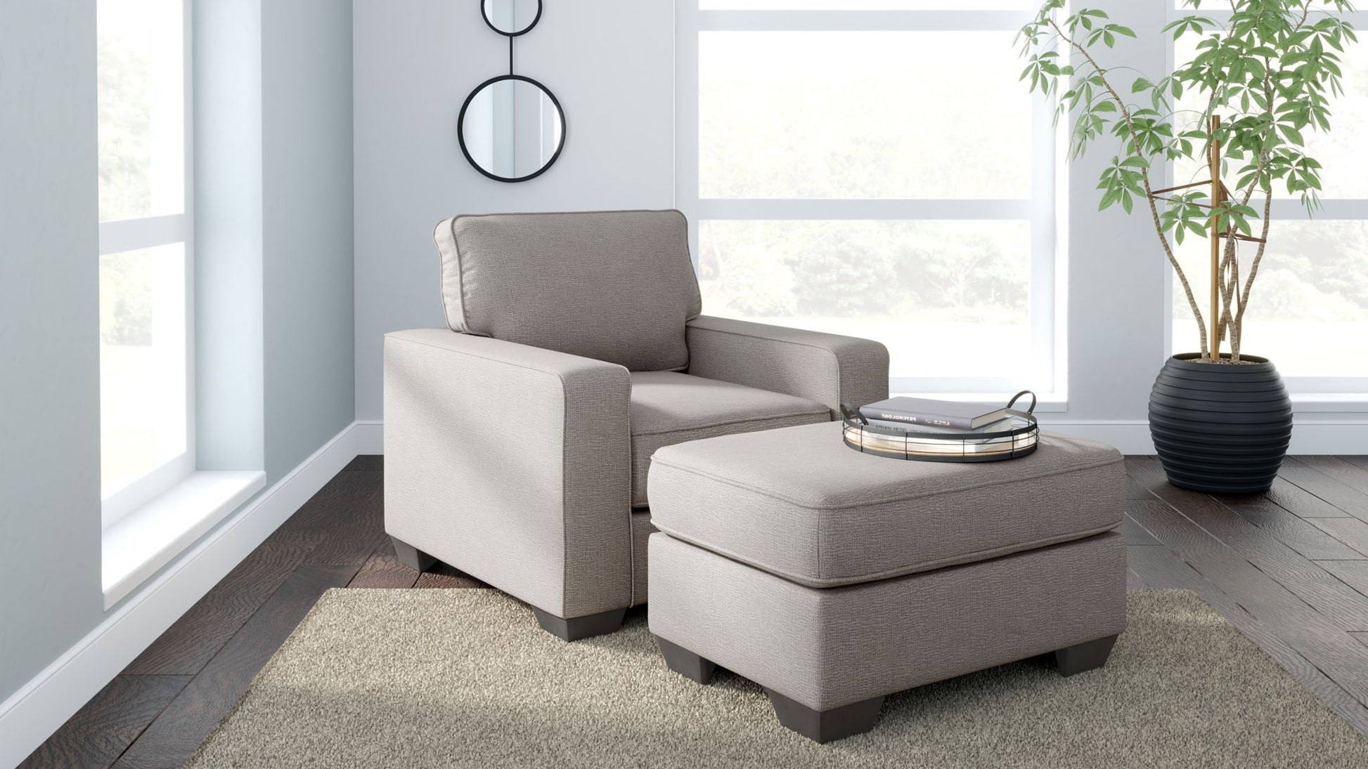 Greaves - Chair, Ottoman - Hornell Furniture Outlet