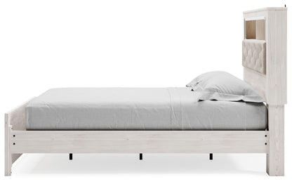Altyra - White - Queen Panel Bookcase Bed With Roll Slats - Hornell Furniture Outlet