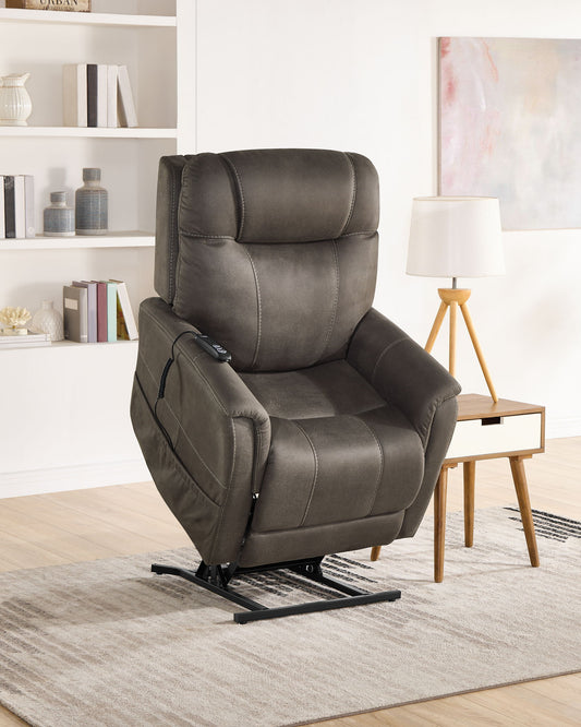 Thames - Power Lift Chair With Power Headrest - Brown - Hornell Furniture Outlet