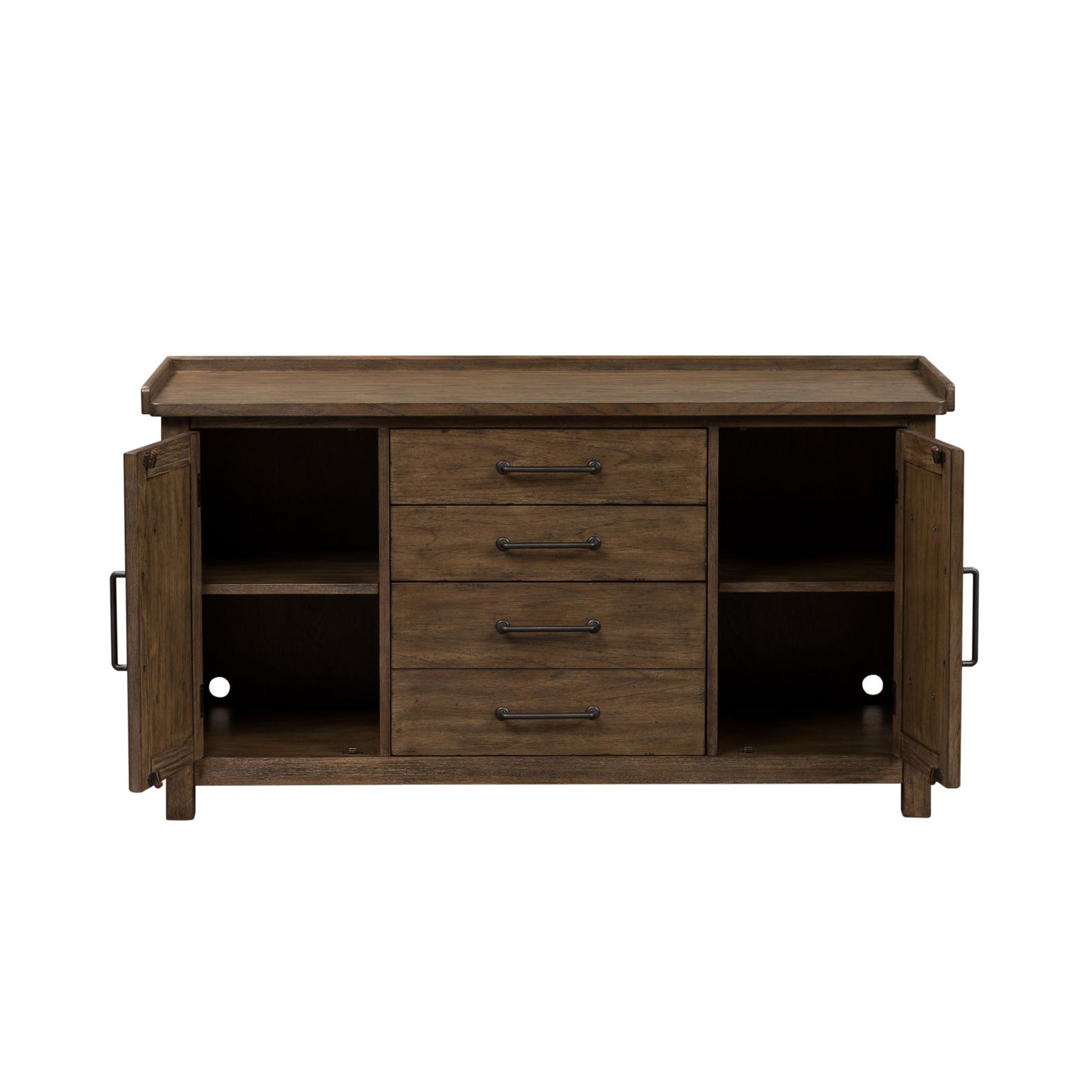 Sonoma Road - Small Credenza - Light Brown - Hornell Furniture Outlet