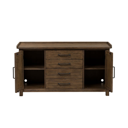Sonoma Road - Small Credenza - Light Brown - Hornell Furniture Outlet
