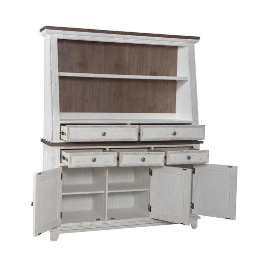 River Place - Server & Hutch - White - Hornell Furniture Outlet
